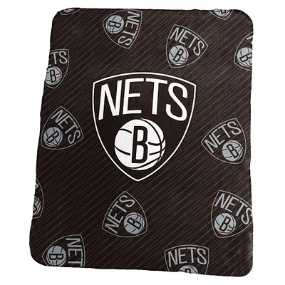 Brooklyn Nets 50" x 60" Repeating Logo Classic Plush Throw Blanket