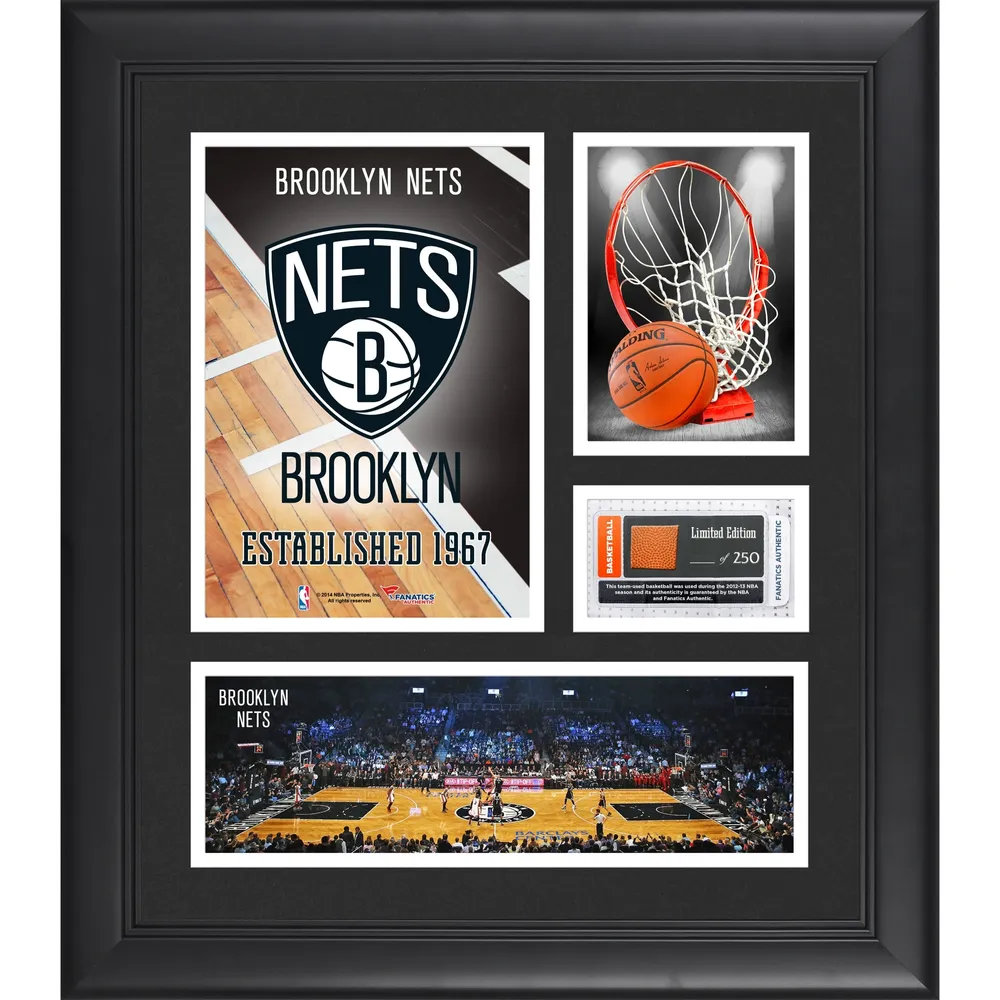 Brooklyn Nets Fanatics Authentic Brown Framed Jersey Display Case