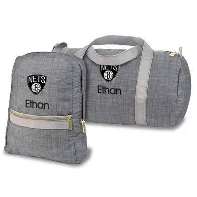 Brooklyn Nets Personalized Small Backpack and Duffle Bag Set