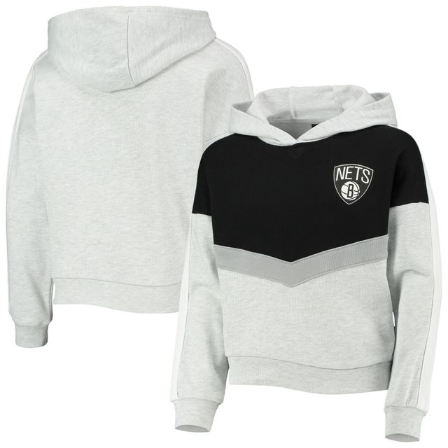 Sweat à capuche gris chiné Brooklyn Nets All Yours pour jeune fille