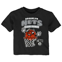 T-shirt noir Brooklyn Nets Happy Dunk pour bébé