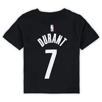 T-shirt avec nom et numéro des Brooklyn Nets Nike Kevin Durant pour bébé, noir