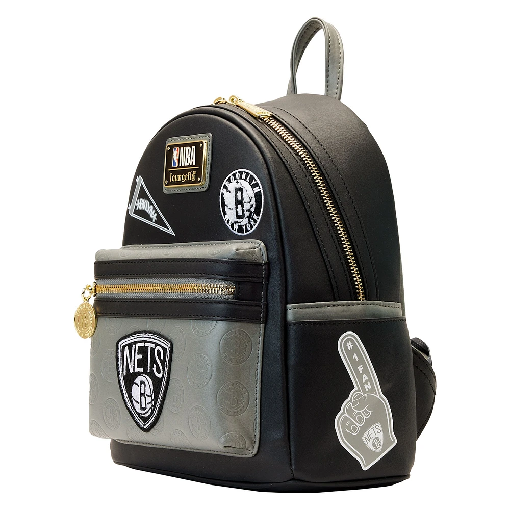 Loungefly Brooklyn Nets Patches Mini Backpack