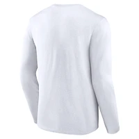 Men's Fanatics  White Brooklyn Nets Long Sleeve T-Shirt