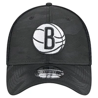 Men's New Era  Black Brooklyn Nets Subtle Camo 39THIRTY Flex Hat