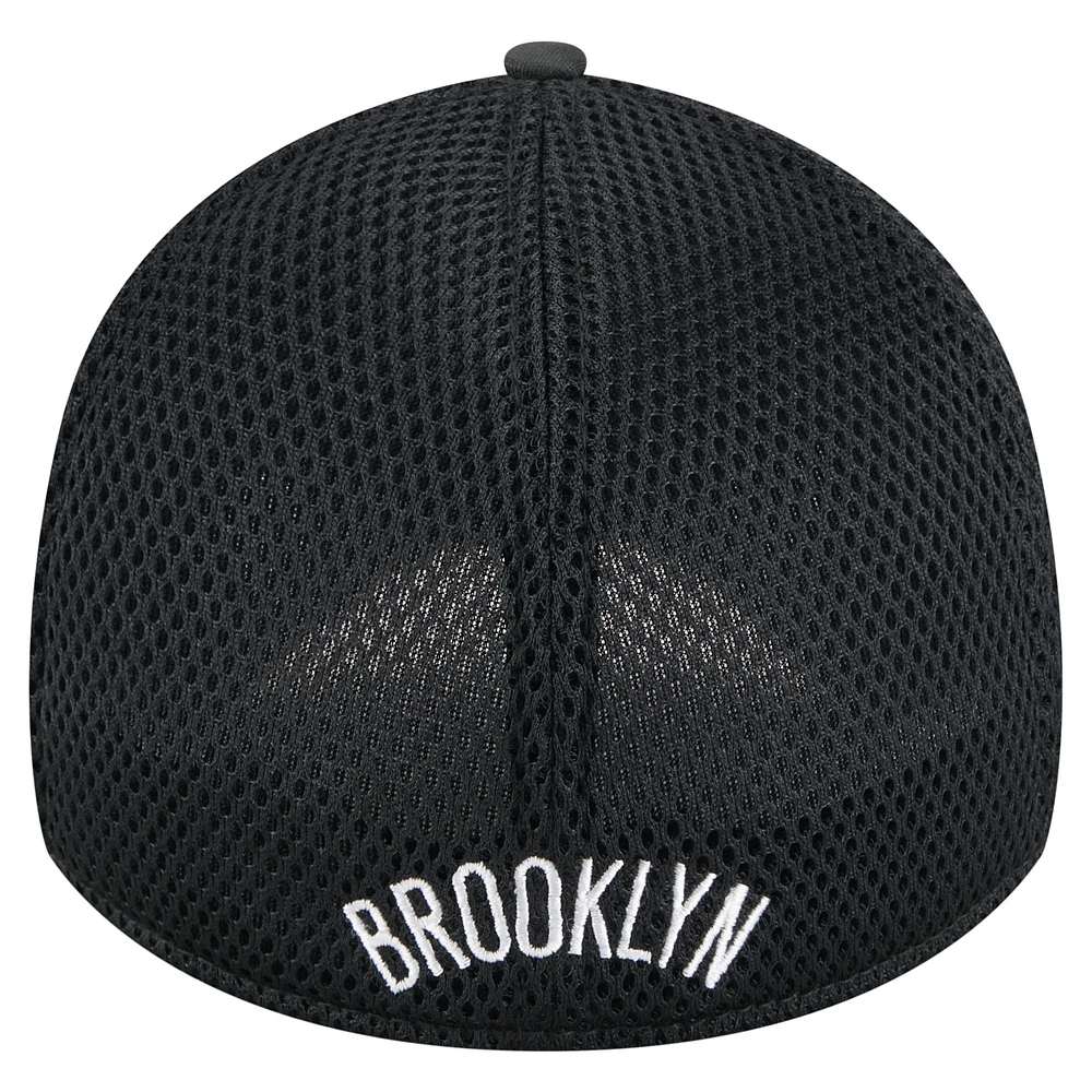 Men's New Era  Black Brooklyn Nets Subtle Camo 39THIRTY Flex Hat