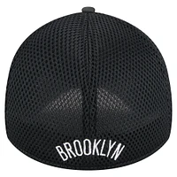 Men's New Era  Black Brooklyn Nets Subtle Camo 39THIRTY Flex Hat