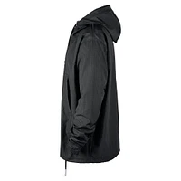 Veste à capuche Nike noire Brooklyn Nets Courtside Premium Club Anorak quart de zip pour homme