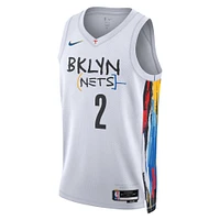 Men's Nike Cameron Johnson White Brooklyn Nets City Edition Swingman Jersey