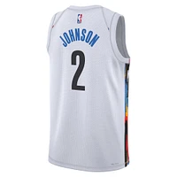Men's Nike Cameron Johnson White Brooklyn Nets City Edition Swingman Jersey