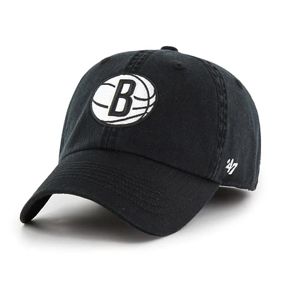 Men's '47 Black Brooklyn Nets  Classic Franchise Fitted Hat