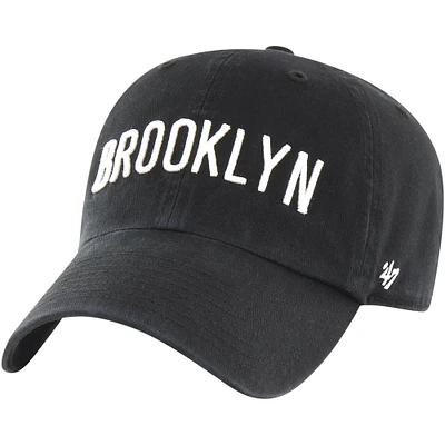 Casquette réglable '47 Brooklyn Nets Core Wordmark Clean Up pour hommes