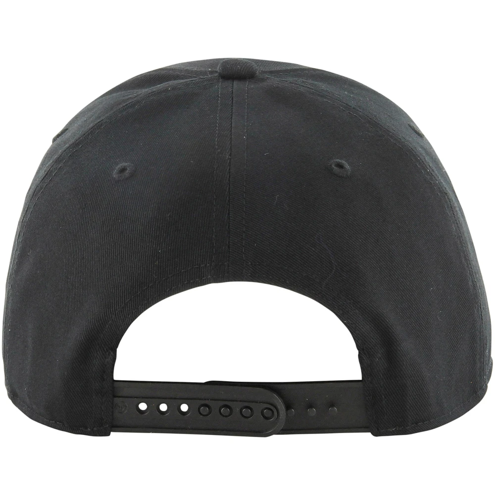 Men's '47 Black Brooklyn Nets Ring Tone Hitch Snapback