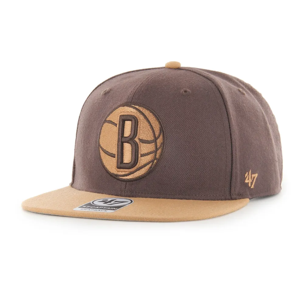 Men's Brooklyn Nets Mitchell & Ness Black Hype Type Snapback Hat