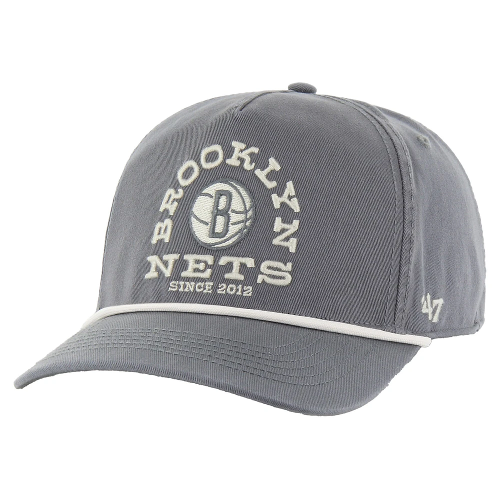 Casquette ajustable '47 Brooklyn Nets Canyon Ranchero Hitch pour homme, couleur anthracite