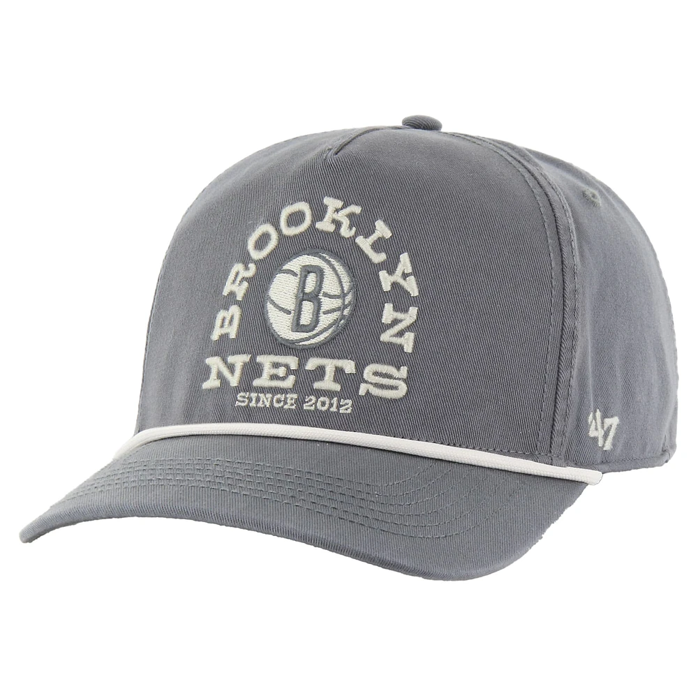 Casquette ajustable '47 Brooklyn Nets Canyon Ranchero Hitch pour homme, couleur anthracite