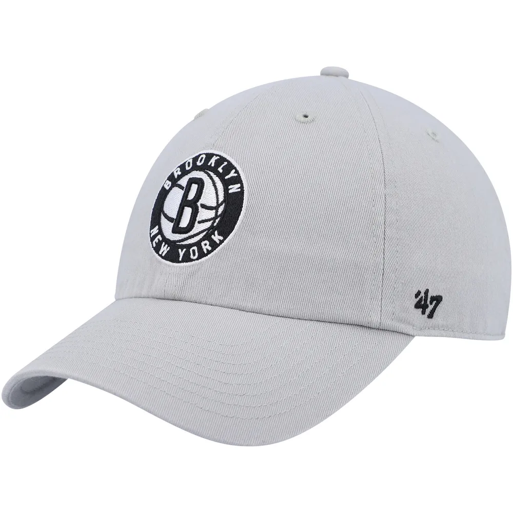 Casquette réglable pour homme '47 Brooklyn Nets Team Logo Clean Up grise