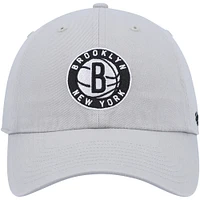 Casquette réglable pour homme '47 Brooklyn Nets Team Logo Clean Up grise