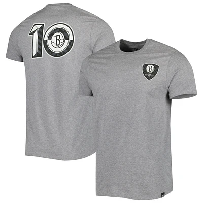 Men's '47 Heather Gray Brooklyn Nets 10th Anniversary Backer T-Shirt