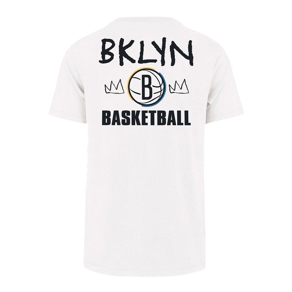 Men's '47  White Brooklyn Nets 2022/23 City Edition Backer Franklin T-Shirt