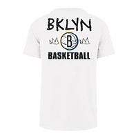 Men's '47  White Brooklyn Nets 2022/23 City Edition Backer Franklin T-Shirt