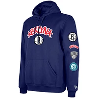 V107985 Nets NWC HO23 NBA Mens City Edition PO Capuche SWTMENHDC