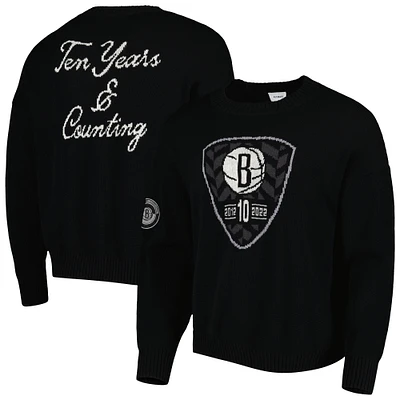 Pull AUTHMADE noir Brooklyn Nets 10e anniversaire pour homme