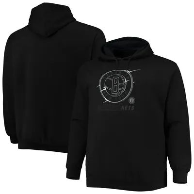 Brooklyn Nets Big & Tall Pop Pullover Hoodie - Black