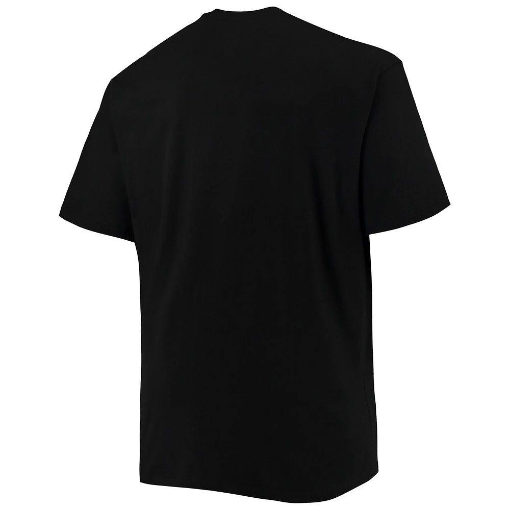 Men's Black Brooklyn Nets Big & Tall Pop T-Shirt