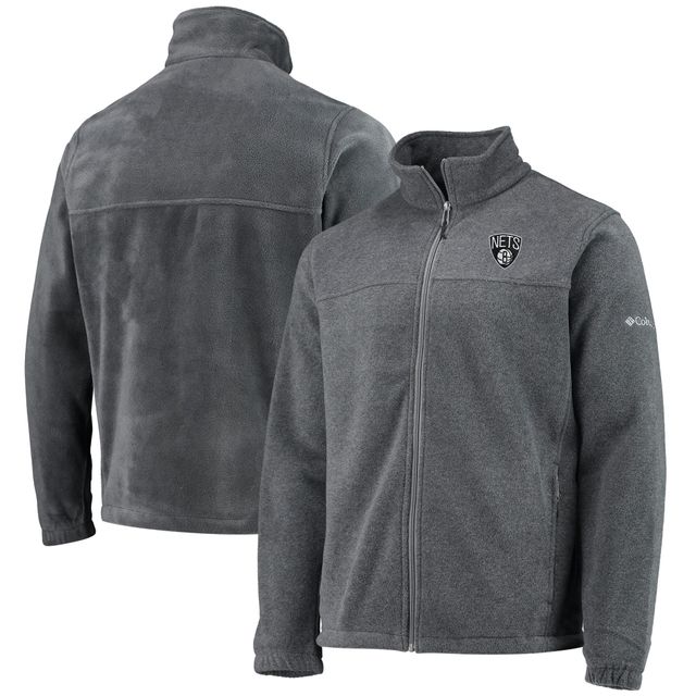 Veste Columbia Brooklyn Nets pour homme Heathered Charcoal Flanker entièrement zippée