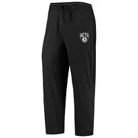 Ensemble de nuit pour hommes Concepts Sport Brooklyn Nets T-shirt à manches longues et pantalon Noir/gris