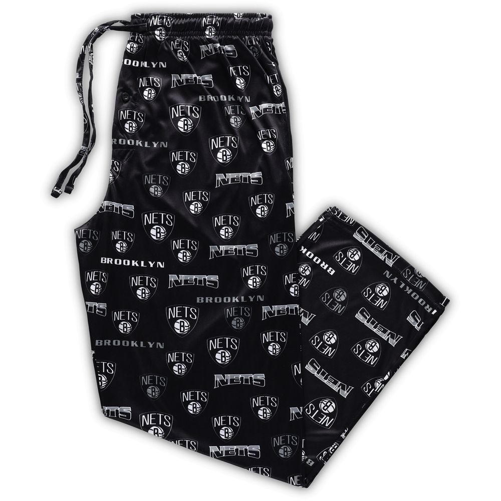 Men's Concepts Sport Black Brooklyn Nets Big & Tall Breakthrough Sleep Pants