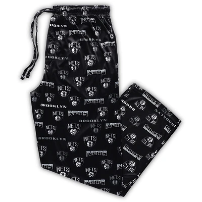 Brooklyn Nets Concepts Sport Big & Tall Breakthrough Sleep Pants - Black