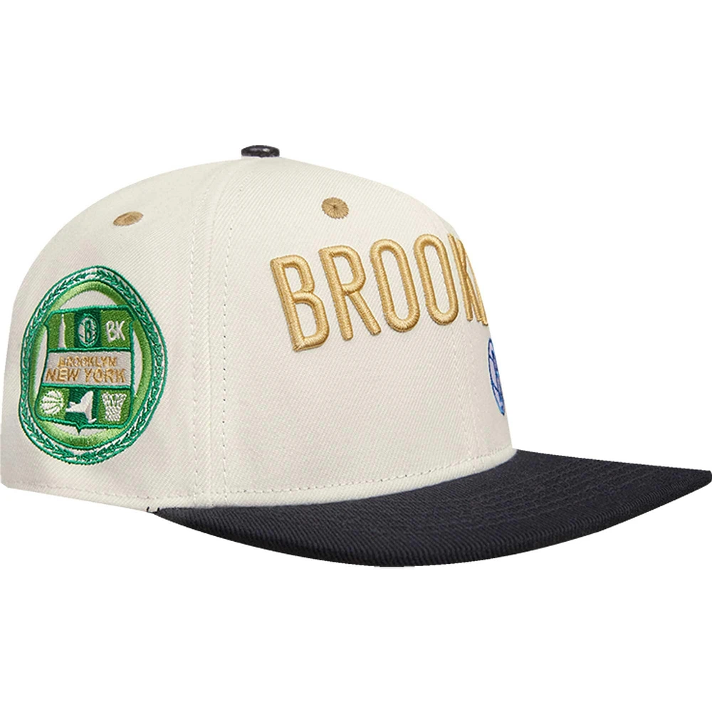 Casquette Snapback Brooklyn Nets Album Cover pour homme crème/noire