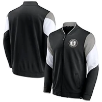 Veste entièrement zippée Fanatics pour hommes, noir/gris, Brooklyn Nets League Best Performance