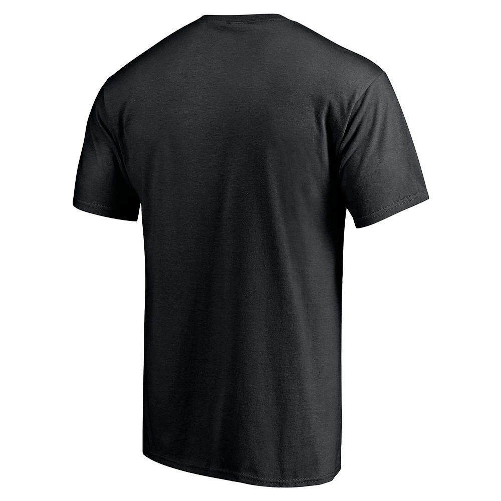 Ensemble combiné de t-shirts Brooklyn Nets Fanatics noir/anthracite chiné pour hommes