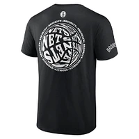 T-shirt noir fanatiques pour hommes Brooklyn Nets Basketball Street Collective