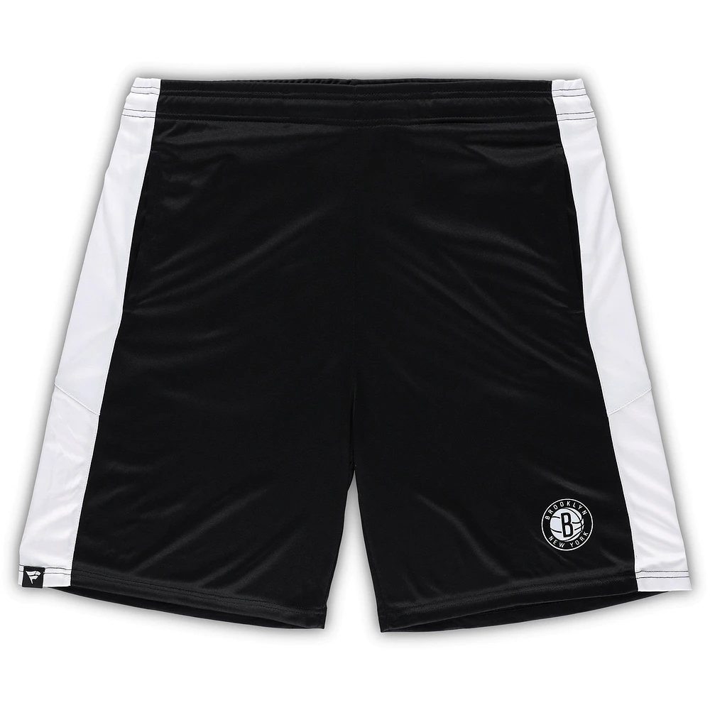 Short d'entraînement Fanatics noir Brooklyn Nets Big & Tall Champion Rush pour hommes