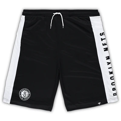 Short noir en maille emblématique pour hommes Fanatics Brooklyn Nets Big & Tall Referee