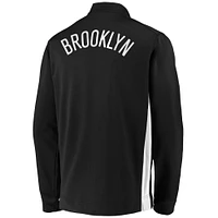 Veste noire entièrement zippée à col montant Fanatics pour hommes Brooklyn Nets