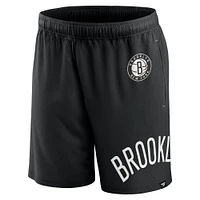 Men's Fanatics Black Brooklyn Nets Free Throw Mesh Shorts