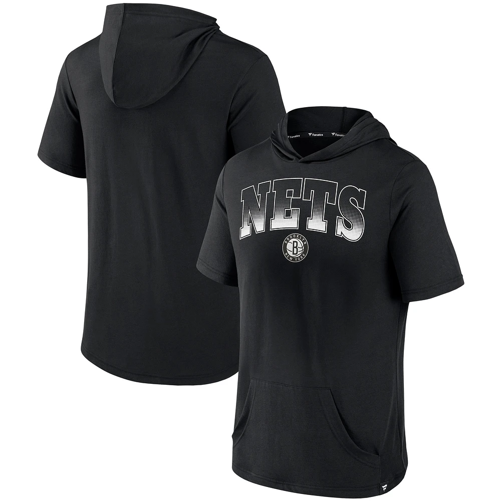 Men's Fanatics Black Brooklyn Nets Guard The Rim Hoodie T-Shirt