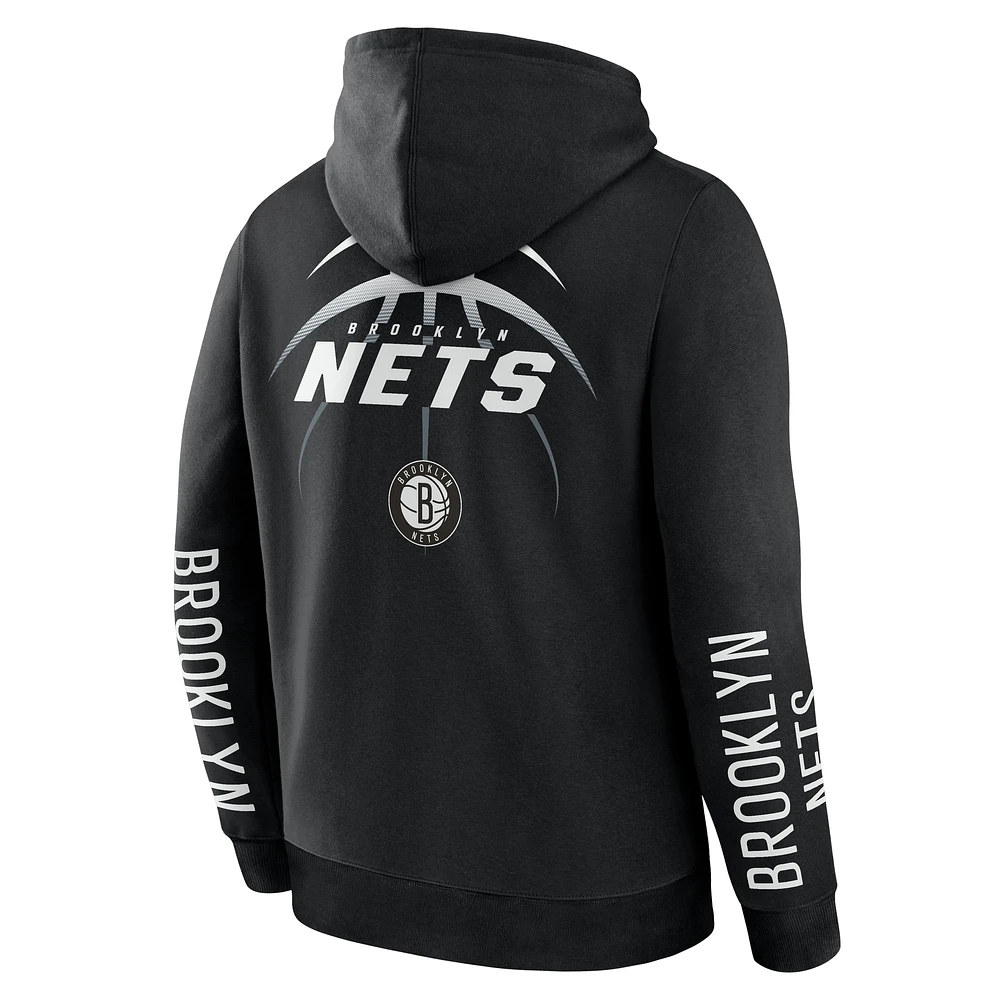 Men's Fanatics Black Brooklyn Nets Legacy Guard Pullover Hoodie