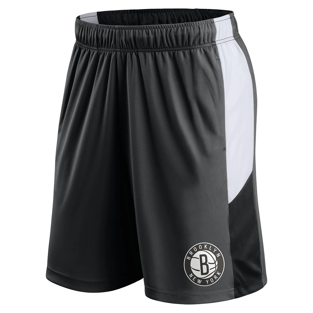 Short d'entraînement noir Fanatics Brooklyn Nets pour hommes