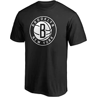 T-shirt noir avec logo de l'équipe principale des Brooklyn Nets Fanatics pour hommes