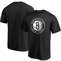 T-shirt noir avec logo de l'équipe principale des Brooklyn Nets Fanatics pour hommes