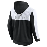 Men's Fanatics Black Brooklyn Nets Rainbow Shot Full-Zip Hoodie