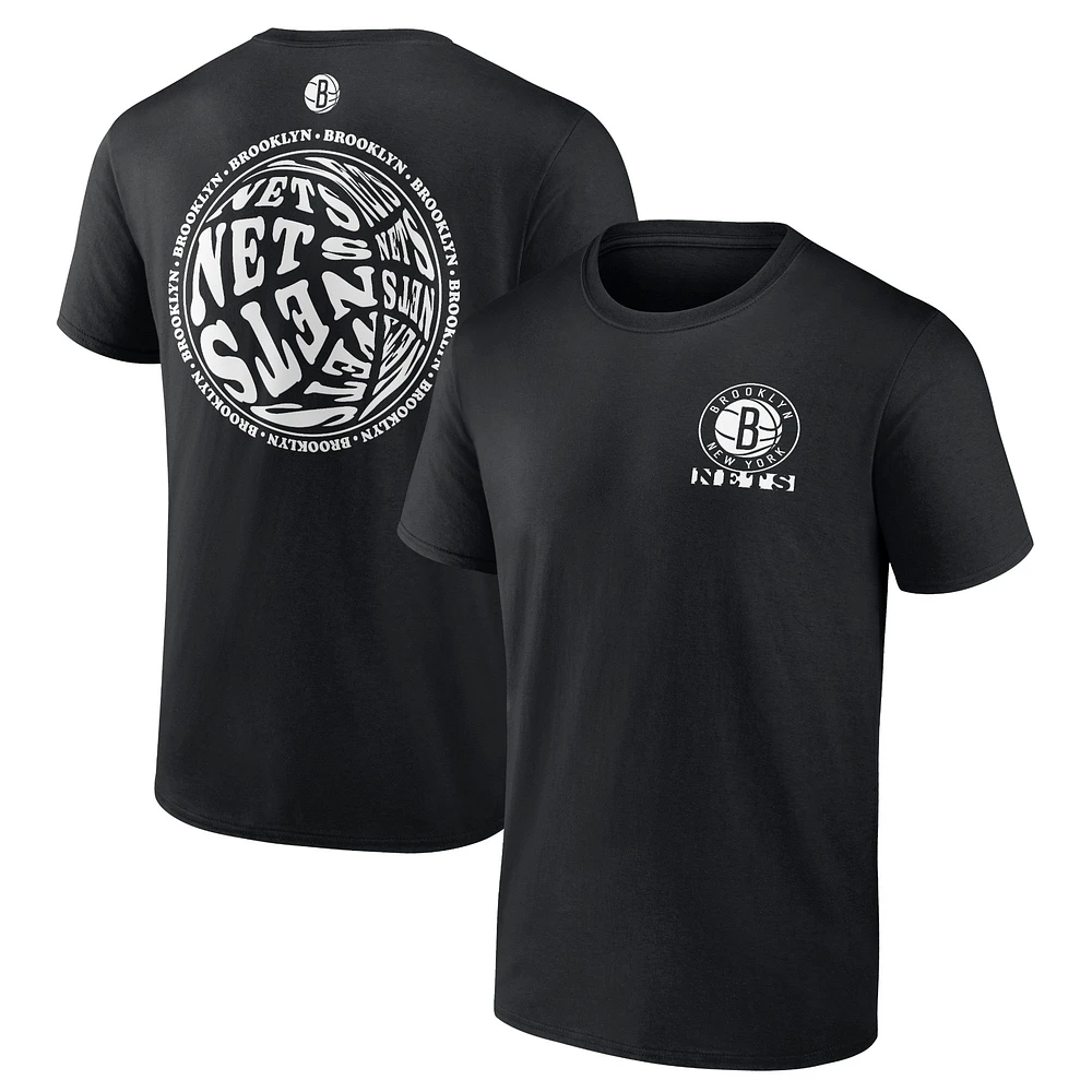 Fanatics pour hommes noirs Brooklyn Nets Street Collective - T-shirt