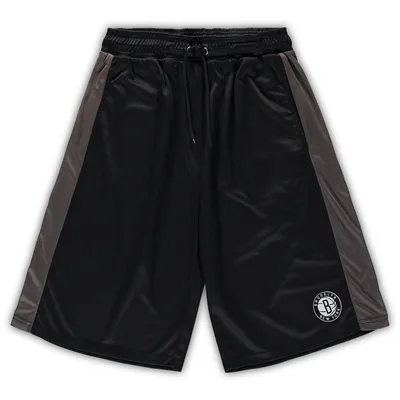 Brooklyn Nets Fanatics Branded Big & Tall Performance Shorts - Black/Charcoal