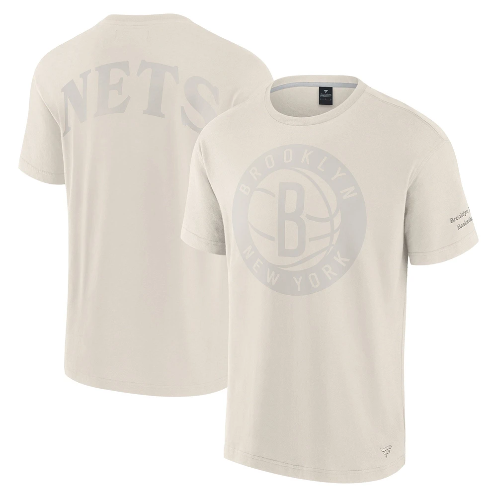 T-shirt emblématique pour homme Fanatics Cream Brooklyn Nets Elements